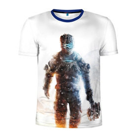 Мужская футболка 3D спортивная с принтом Isaac Clark в Курске, 100% полиэстер с улучшенными характеристиками | приталенный силуэт, круглая горловина, широкие плечи, сужается к линии бедра | dead | horror | isaac clark | space | игра | космос