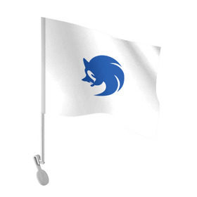Флаг для автомобиля с принтом Sonic X logo в Курске, 100% полиэстер | Размер: 30*21 см | hedgehog | sega | sonic | sonic x | sonic x logologo | соник