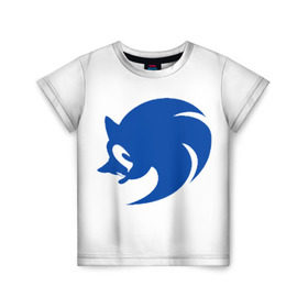 Детская футболка 3D с принтом Sonic X logo в Курске, 100% гипоаллергенный полиэфир | прямой крой, круглый вырез горловины, длина до линии бедер, чуть спущенное плечо, ткань немного тянется | hedgehog | sega | sonic | sonic x | sonic x logologo | соник