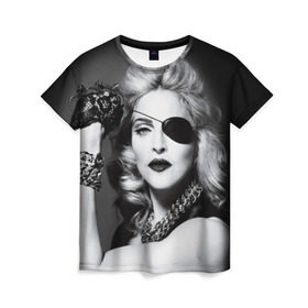 Женская футболка 3D с принтом Мадонна в Курске, 100% полиэфир ( синтетическое хлопкоподобное полотно) | прямой крой, круглый вырез горловины, длина до линии бедер | madonna louise ciccone | автор песен | актриса | американская певица | мадонна луиза чикконе | писательница | продюсер | танцовщица