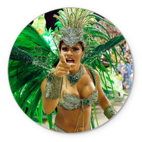 Коврик круглый с принтом Карнавал в Рио в Курске, резина и полиэстер | круглая форма, изображение наносится на всю лицевую часть | 