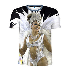 Мужская футболка 3D спортивная с принтом Карнавал в Рио в Курске, 100% полиэстер с улучшенными характеристиками | приталенный силуэт, круглая горловина, широкие плечи, сужается к линии бедра | Тематика изображения на принте: бразилия