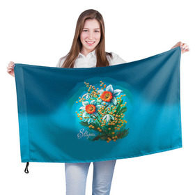 Флаг 3D с принтом 8 марта ретро в Курске, 100% полиэстер | плотность ткани — 95 г/м2, размер — 67 х 109 см. Принт наносится с одной стороны | 8 марта | женский | международный | подарок | ретро | цветы
