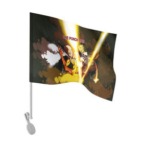 Флаг для автомобиля с принтом One punch man в Курске, 100% полиэстер | Размер: 30*21 см | anime | ван пач ман | ван пач мен | ванпанчман | ванпанчмен | ванпачман | ванпачмен | генос | сайтама