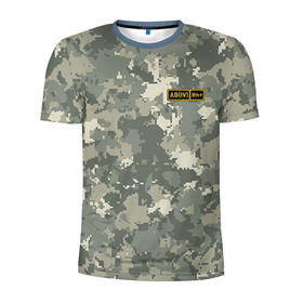 Мужская футболка 3D спортивная с принтом AB IV + в Курске, 100% полиэстер с улучшенными характеристиками | приталенный силуэт, круглая горловина, широкие плечи, сужается к линии бедра | армия | военный | группа | крови | служба