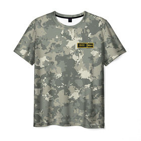 Мужская футболка 3D с принтом O I + в Курске, 100% полиэфир | прямой крой, круглый вырез горловины, длина до линии бедер | армия | военный | группа | крови | служба