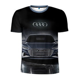 Мужская футболка 3D спортивная с принтом Audi в Курске, 100% полиэстер с улучшенными характеристиками | приталенный силуэт, круглая горловина, широкие плечи, сужается к линии бедра | audi | car | ауди | машина