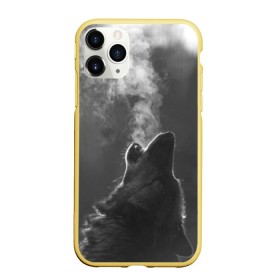 Чехол для iPhone 11 Pro матовый с принтом Воющий волк в Курске, Силикон |  | 