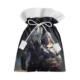 Подарочный 3D мешок с принтом Geralt and Ciri в Курске, 100% полиэстер | Размер: 29*39 см | ciri | gerald | roach | wild hunt | witcher | ведьмак | ведьмы | геральд | дикая охота | йен | йеннифер | плотва | цири