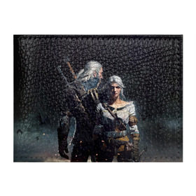 Обложка для студенческого билета с принтом Geralt and Ciri в Курске, натуральная кожа | Размер: 11*8 см; Печать на всей внешней стороне | ciri | gerald | roach | wild hunt | witcher | ведьмак | ведьмы | геральд | дикая охота | йен | йеннифер | плотва | цири