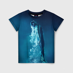 Детская футболка 3D с принтом Под водой в Курске, 100% гипоаллергенный полиэфир | прямой крой, круглый вырез горловины, длина до линии бедер, чуть спущенное плечо, ткань немного тянется | плавание | спорт