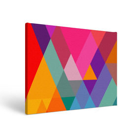 Холст прямоугольный с принтом Разноцветные полигоны в Курске, 100% ПВХ |  | абстракция | полигон | ромб | узор | фон | цвет