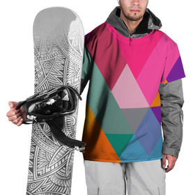Накидка на куртку 3D с принтом Разноцветные полигоны в Курске, 100% полиэстер |  | Тематика изображения на принте: абстракция | полигон | ромб | узор | фон | цвет