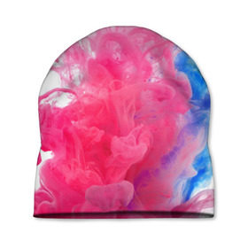 Шапка 3D с принтом Взрыв красок в Курске, 100% полиэстер | универсальный размер, печать по всей поверхности изделия | Тематика изображения на принте: краски | розовый | яркий