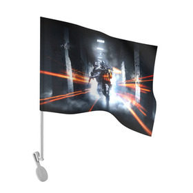 Флаг для автомобиля с принтом Battlefield Hardline в Курске, 100% полиэстер | Размер: 30*21 см | battlefield | game | hardline | игра