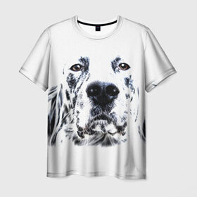 Мужская футболка 3D с принтом Собачка в Курске, 100% полиэфир | прямой крой, круглый вырез горловины, длина до линии бедер | 