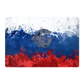 Магнитный плакат 3Х2 с принтом Акула в Курске, Полимерный материал с магнитным слоем | 6 деталей размером 9*9 см | плавание | россия | русский | спорт