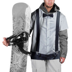 Накидка на куртку 3D с принтом Рубашка с подтяжками в Курске, 100% полиэстер |  | Тематика изображения на принте: бабочка