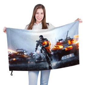 Флаг 3D с принтом Battlefield Multiplayer в Курске, 100% полиэстер | плотность ткани — 95 г/м2, размер — 67 х 109 см. Принт наносится с одной стороны | battlefield | армия | бой | война | игра | солдат