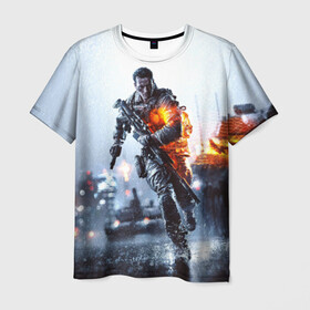 Мужская футболка 3D с принтом Battlefield Multiplayer в Курске, 100% полиэфир | прямой крой, круглый вырез горловины, длина до линии бедер | battlefield | армия | бой | война | игра | солдат
