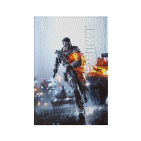 Обложка для паспорта матовая кожа с принтом Battlefield Multiplayer в Курске, натуральная матовая кожа | размер 19,3 х 13,7 см; прозрачные пластиковые крепления | battlefield | армия | бой | война | игра | солдат