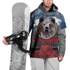 Накидка на куртку 3D с принтом Русский медведь в Курске, 100% полиэстер |  | Тематика изображения на принте: медведь | патриот | россия | русский медведь