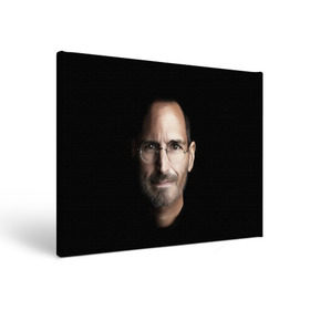 Холст прямоугольный с принтом Стив Джобс в Курске, 100% ПВХ |  | apple | ipad | iphone | jobs | steve | джобс | стив