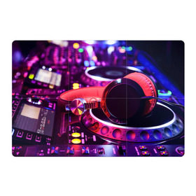 Магнитный плакат 3Х2 с принтом DJ Mix в Курске, Полимерный материал с магнитным слоем | 6 деталей размером 9*9 см | deejay | dj | диджей | музыка | наушники | пульт