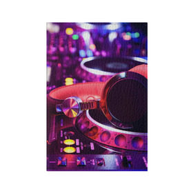 Обложка для паспорта матовая кожа с принтом DJ Mix в Курске, натуральная матовая кожа | размер 19,3 х 13,7 см; прозрачные пластиковые крепления | Тематика изображения на принте: deejay | dj | диджей | музыка | наушники | пульт