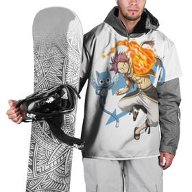 Накидка на куртку 3D с принтом Нацу и Хеппи из Хвоста Фей в Курске, 100% полиэстер |  | Тематика изображения на принте: fairy tail | natsu