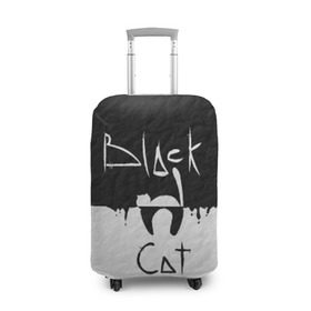 Чехол для чемодана 3D с принтом Black cat в Курске, 86% полиэфир, 14% спандекс | двустороннее нанесение принта, прорези для ручек и колес | черный кот