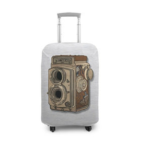 Чехол для чемодана 3D с принтом Фотоаппарат в Курске, 86% полиэфир, 14% спандекс | двустороннее нанесение принта, прорези для ручек и колес | camera | зеркалка | камера | фотик | фото | фотоаппарат | фотографировать