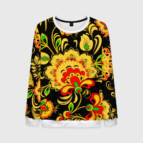 Мужской свитшот 3D Хохлома: в Курске, 100% полиэстер с мягким внутренним слоем | круглый вырез горловины, мягкая резинка на манжетах и поясе, свободная посадка по фигуре | Тематика изображения на принте: народный | орнамент | роспись | традиционный