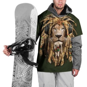 Накидка на куртку 3D с принтом Лев в Курске, 100% полиэстер |  | Тематика изображения на принте: reggae | лев | музыка | наушники | прическа | регги | стиль | ямайка