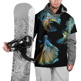 Накидка на куртку 3D с принтом Бойцовая рыбка в Курске, 100% полиэстер |  | Тематика изображения на принте: аквариумная | бойцовая | красивый | плавники | рыба | рыбка | хвост | япаонская