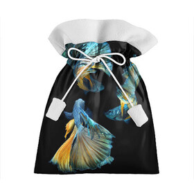 Подарочный 3D мешок с принтом Бойцовая рыбка в Курске, 100% полиэстер | Размер: 29*39 см | Тематика изображения на принте: аквариумная | бойцовая | красивый | плавники | рыба | рыбка | хвост | япаонская