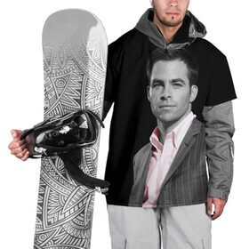 Накидка на куртку 3D с принтом Крис Пайн в Курске, 100% полиэстер |  | celebrity | chris pine | актёр | американский | знаменитость | крис пайн