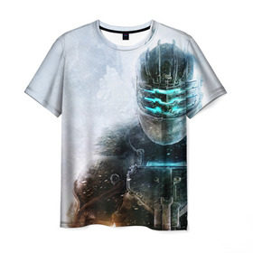 Мужская футболка 3D с принтом Айзек Кларк в Курске, 100% полиэфир | прямой крой, круглый вырез горловины, длина до линии бедер | dead space | horror | isaac clarke | игра | ужасы