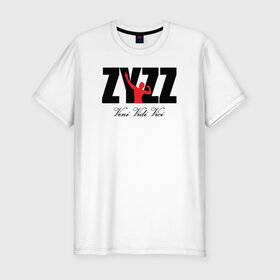 Мужская футболка премиум с принтом Zyzz в Курске, 92% хлопок, 8% лайкра | приталенный силуэт, круглый вырез ворота, длина до линии бедра, короткий рукав | bodybuilding | zyzz | бодибилдинг | зиз | качок | мышцы