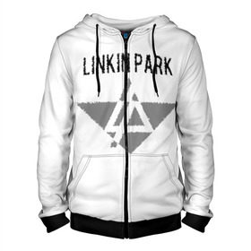Мужская толстовка 3D на молнии с принтом Linkin Park в Курске, 100% полиэстер | длина до линии бедра, манжеты и пояс оформлены мягкой тканевой резинкой, двухслойный капюшон со шнурком для регулировки, спереди молния, по бокам два кармана | линкин парк
