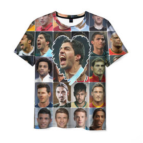 Мужская футболка 3D с принтом Луис Суарес - лучший в Курске, 100% полиэфир | прямой крой, круглый вырез горловины, длина до линии бедер | luis suarez | аргентина | барса | барселона | луис суарес | лучшие футболисты | любимый игрок | мой любимец | самый крутой | сердце | футбол | я люблю