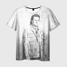 Мужская футболка 3D с принтом Юджин в Курске, 100% полиэфир | прямой крой, круглый вырез горловины, длина до линии бедер | walking dead | зомби | мертвецы | сериал | ходячие