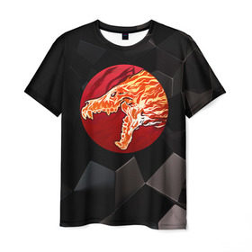 Мужская футболка 3D с принтом Howl в Курске, 100% полиэфир | прямой крой, круглый вырез горловины, длина до линии бедер | awp | cs go | howl | винтовка | вой | дракон | контр | кс го | ксго | м4а4 | скин | страйк