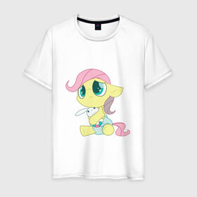 Мужская футболка хлопок с принтом My Little Pony в Курске, 100% хлопок | прямой крой, круглый вырез горловины, длина до линии бедер, слегка спущенное плечо. | Тематика изображения на принте: 
