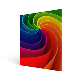 Холст квадратный с принтом Радуга цвета в Курске, 100% ПВХ |  | гамма | зеленый | красный | радуга | синий | цвет