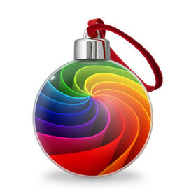 Ёлочный шар с принтом Радуга цвета в Курске, Пластик | Диаметр: 77 мм | гамма | зеленый | красный | радуга | синий | цвет