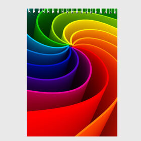 Скетчбук с принтом Радуга цвета в Курске, 100% бумага
 | 48 листов, плотность листов — 100 г/м2, плотность картонной обложки — 250 г/м2. Листы скреплены сверху удобной пружинной спиралью | гамма | зеленый | красный | радуга | синий | цвет