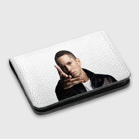 Картхолдер с принтом с принтом Eminem в Курске, натуральная матовая кожа | размер 7,3 х 10 см; кардхолдер имеет 4 кармана для карт; | eminem | music | rap | usa | музыка | рэп | сша | эминем
