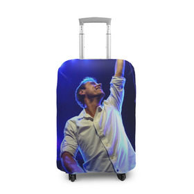 Чехол для чемодана 3D с принтом Armin Van Buuren в Курске, 86% полиэфир, 14% спандекс | двустороннее нанесение принта, прорези для ручек и колес | armin van buuren | avb | dj | армин ван бюрен