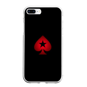 Чехол для iPhone 7Plus/8 Plus матовый с принтом PokerStars в Курске, Силикон | Область печати: задняя сторона чехла, без боковых панелей | poker | pokerstars | sport